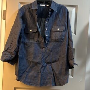 New York & Company Blue Blouse
